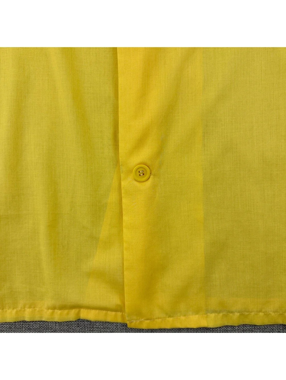 Vintage 70s Sears The Men’s Store Perma Prest Yellow Pajama Shirt Size S 34/36